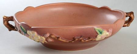 Apple Blossom Pink Round Handled Bowl