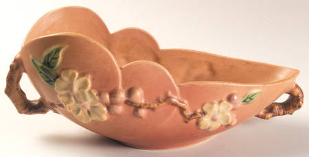Apple Blossom Pink 10" Oval Scalloped Bowl