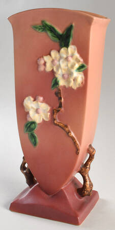Apple Blossom Pink 12" Handled Vase