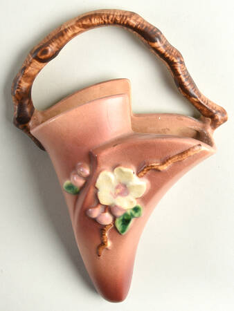 Apple Blossom Pink 8" Wall Pocket Vase