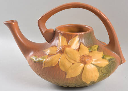 Clematis Autumn Brown Teapot No Lid