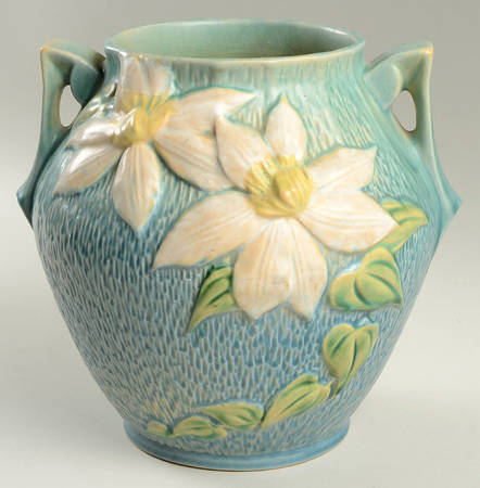 Clematis Ciel Blue Cookie Jar No Lid