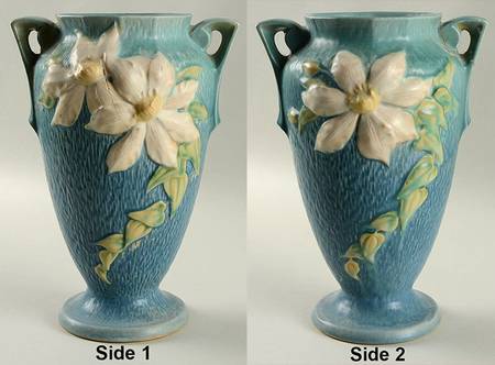 Clematis Ciel Blue 10" Footed Vase