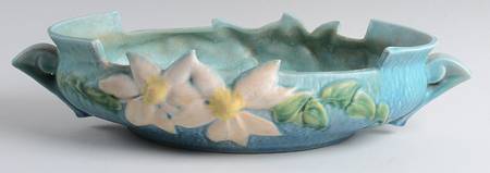 Clematis Ciel Blue 12" Oval Handled Bowl