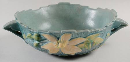 Clematis Ciel Blue Round Handled Bowl