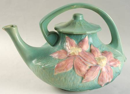 Clematis Forest Green Teapot & Lid