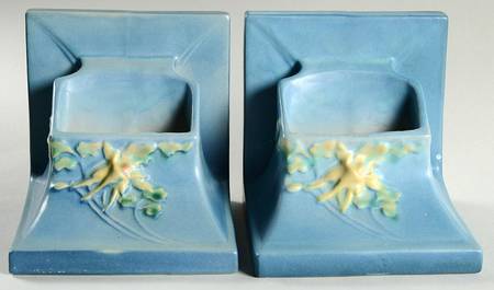 Columbine Blue Bookend Planter - Set of 2