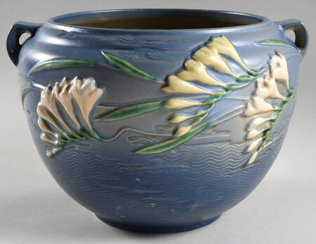 Freesia Delft Blue 8" Jardiniere Bowl
