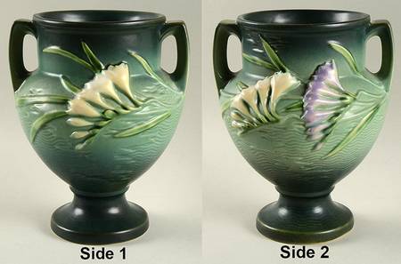 Freesia Green 8" Handled Vase