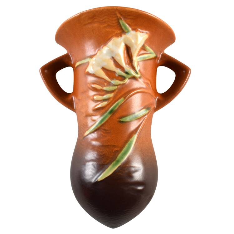 Freesia Tangerine 8" Wall Pocket Vase