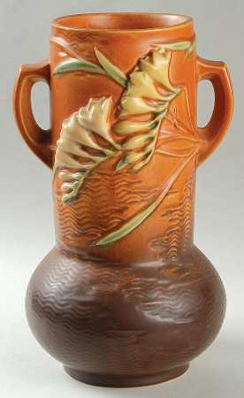 Freesia Tangerine 10" Handled Vase