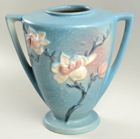 Magnolia Blue 9" Handled Vase
