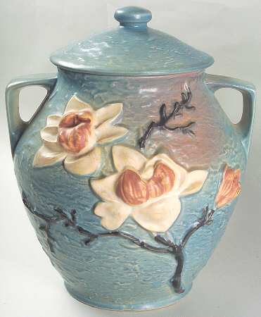 Magnolia Blue Cookie Jar & Lid