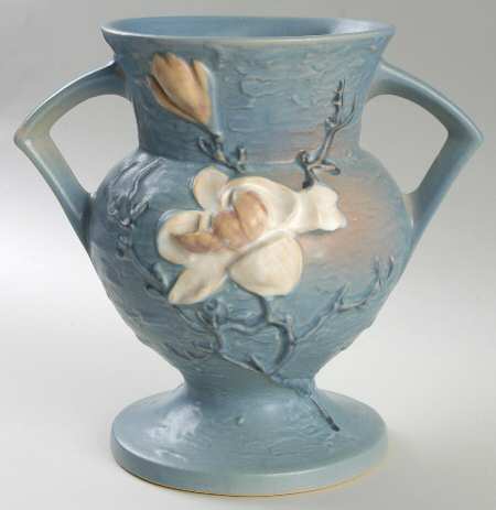 Magnolia Blue 8" Footed Vase