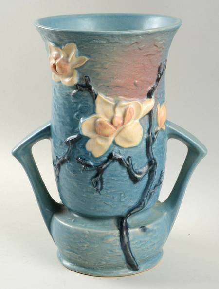 Magnolia Blue 10" Handled Vase