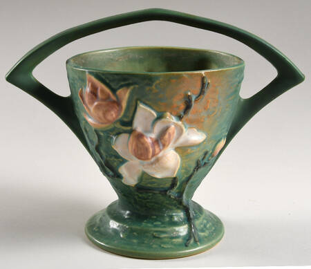 Magnolia Green 8" Handled Basket