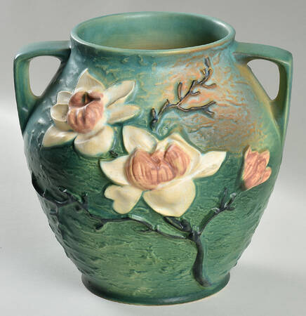 Magnolia Green Cookie Jar No Lid