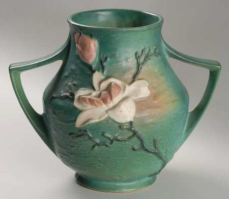 Magnolia Green 8" Handled Vase