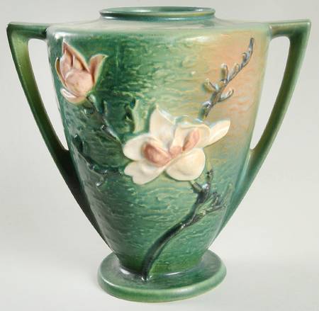 Magnolia Green 9" Handled Vase
