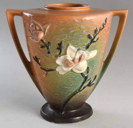 Magnolia Terra Cotta 9" Handled Vase