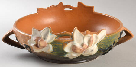 Magnolia Terra Cotta Round Handled Bowl