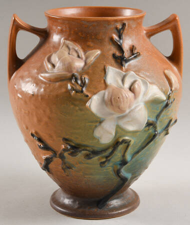 Magnolia Terra Cotta 8" Handled Vase