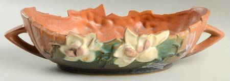 Magnolia Terra Cotta 10" Oval Handled Bowl