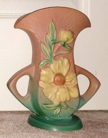 Peony Coral (Pink) 8" Flared Vase