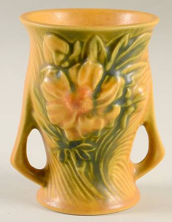 Peony Sienna Brown (Yellow) 4" Handled Vase
