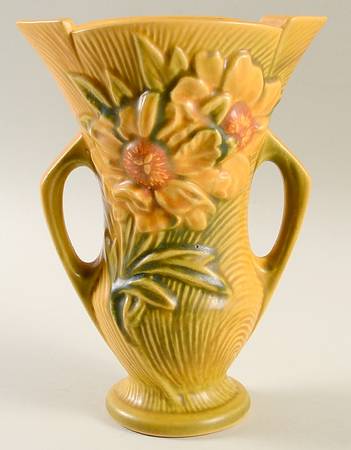 Peony Sienna Brown (Yellow) 7" Flared Vase