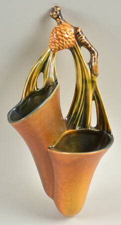 Pinecone Brown 8" Wall Pocket Vase