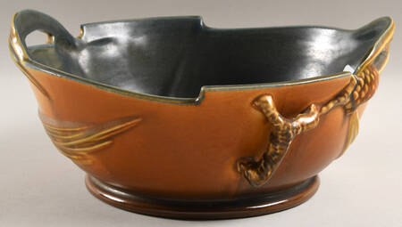 Pinecone Brown Round Handled Bowl