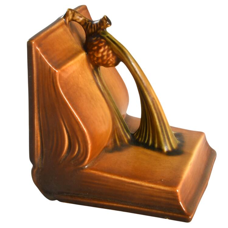 Pinecone Brown Single China Bookend