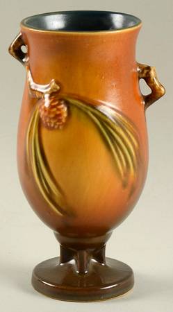 Pinecone Brown 7" Footed Vase