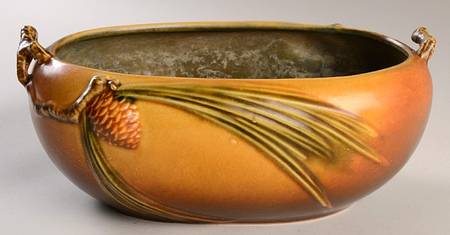 Pinecone Brown Handled Bowl