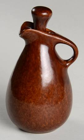 Raymor Autumn Brown (Matte) Oil Or Vinegar Cruet and Stopper