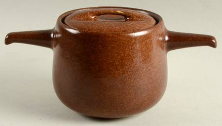 Raymor Autumn Brown (Matte) Individual Bean Pot & Lid