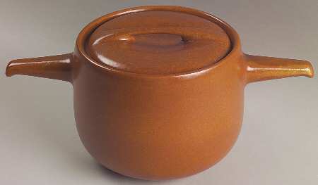 Raymor Terra Cotta (Matte) 3 Qt Handled Bean Pot & Lid