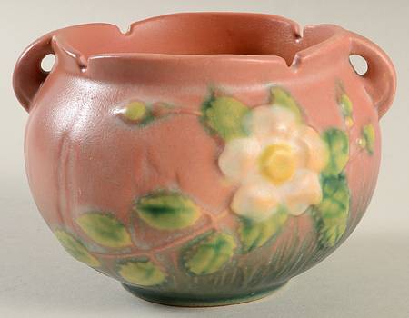 White Rose Pink and Green 3" Jardiniere