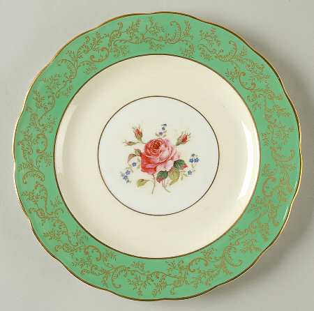 Swansea Rose Green Salad Plate