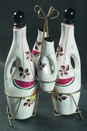 Jamaica 5-Piece Condiment Set (V&O, S&P, Tray)