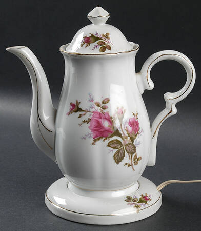 Moss Rose Hot Water Pot and Electric Warmer