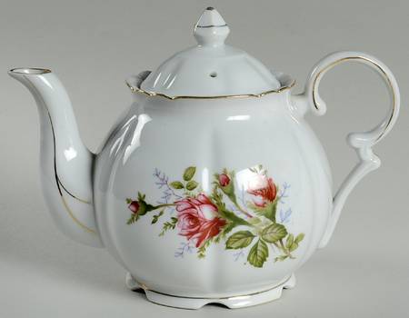 Moss Rose Teapot & Lid