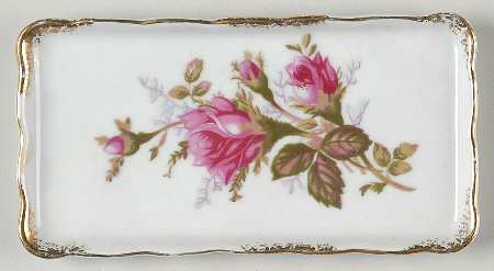 Moss Rose Tray for Mini Creamer & Sugar with Lid