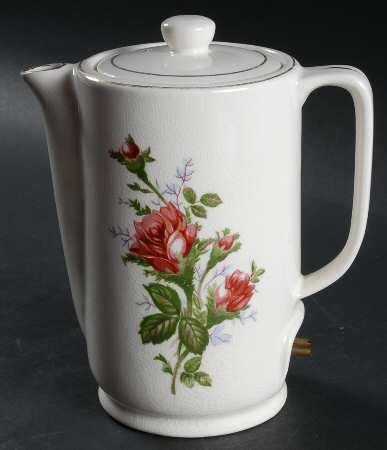 Moss Rose Electric Hot Water Pot with Lid & Cord