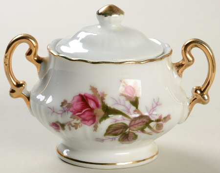 Moss Rose Mini Sugar Bowl & Lid