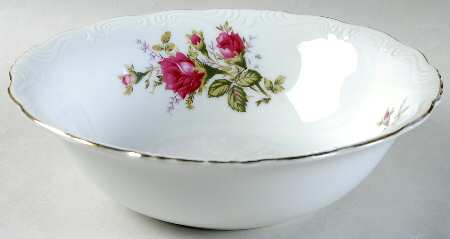 Moss Rose 9" Round Vegetable Bowl