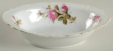 Moss Rose 10" Oval Vegetable Bowl