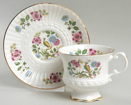 Bird of Paradise Footed Cup & Saucer Set
