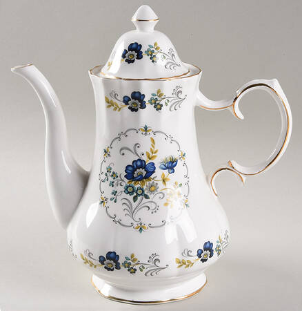 Blue Corn Flower Coffee Pot & Lid